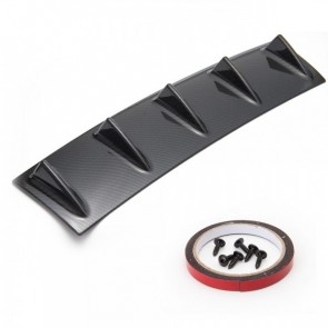 Kit Spoiler Para-Choque Traseiro Universal 5 Aletas Difusor Lip 23'' Epman - Fibra de Carbono